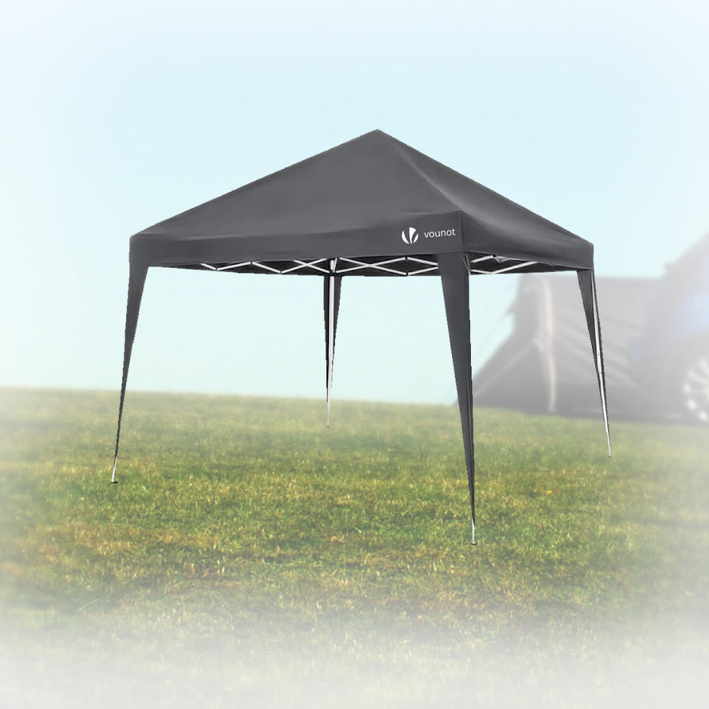 Carpa plegable en jardín