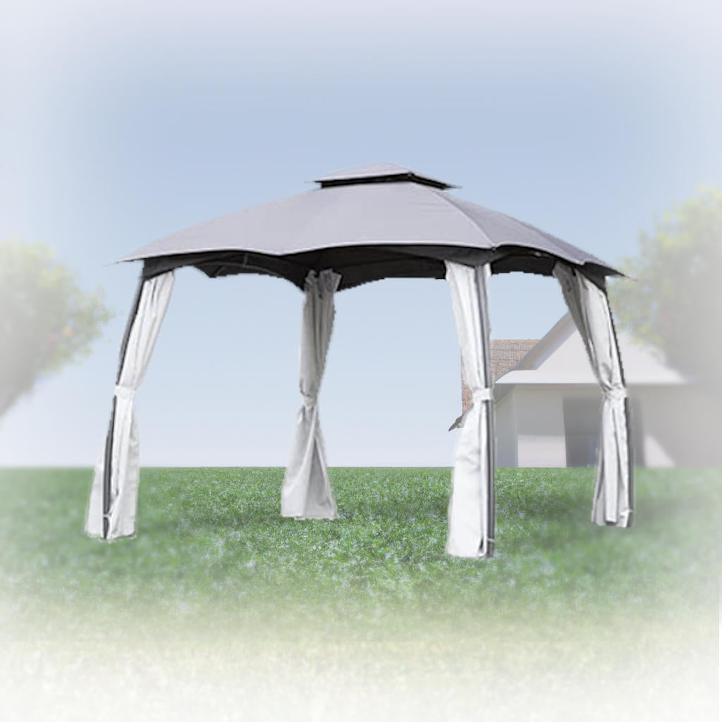 Cenador instalado en espacio exterior jardín