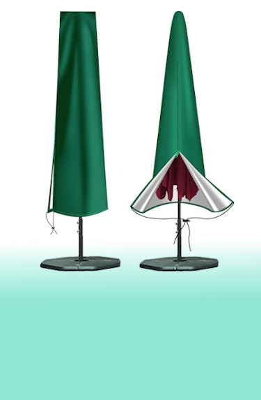 Funda para sombrilla de 2 a 4 m verde con tela impermeable Oxford de Okpow