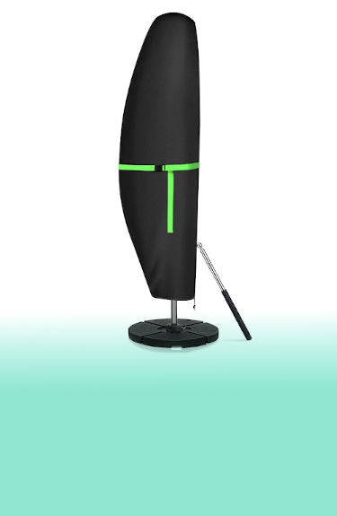 Funda de parasol impermeable de jardín de 2 a 4 m de diámetro negro de Gemitto