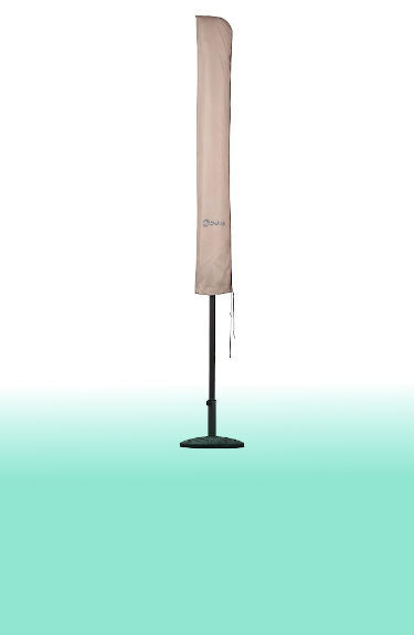 Funda de sombrilla disponible en 4 modelos en tejido Oxford beige Sekey sobre fondo blanco y verde