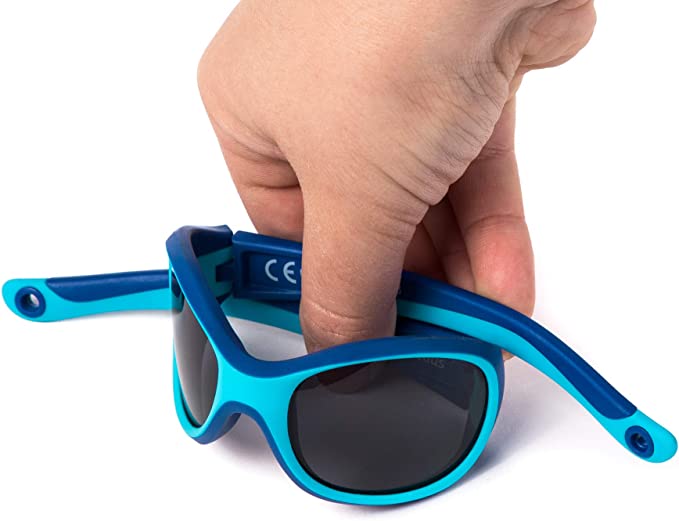 Gafas de Sol SUPER FLEXIBLES de GOMA infantiles desde 2 Años. Sin BPA. Irrompibles. Banda Ajustable y Extraíble. Protección UV400 Y UVB. OUTDOOR. Kiddus
