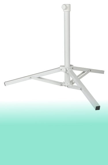 Pie trípode plegable para sombrilla Aktive sobre fondo blanco y verde