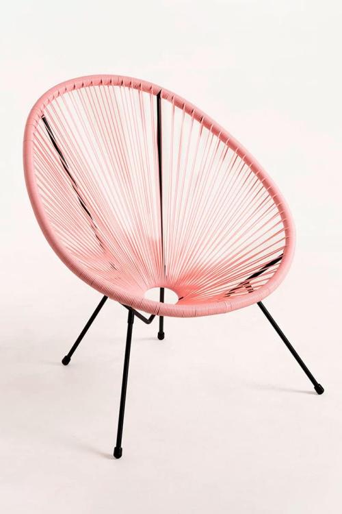 Sillas de relax chill Karibic con Patas Negras color rosa Regalos Miguel