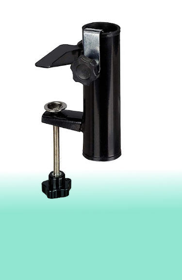 Soporte de sombrilla para barandilla o mesa  de jardín hasta 6 cm y mástil de 19 a 38 mm Relaxdays