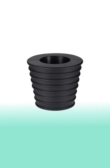 Tapón cuña reductor 8 diámetros para sombrilla agujero de mesa 48-68 mm Zecipro sobre fondo blanco y verde