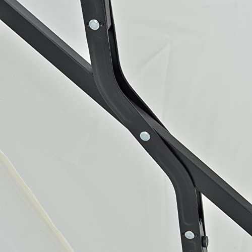 Detalle de estructura del Parasol de Pared de terraza o Jardín 200x190x240 cm con Manivela Poste de Acero y Base Cruzada con Protección Solar. Outsunny 