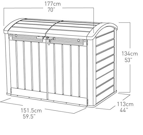 Medidas del cobertizo grande Ultra Sio de Keter 