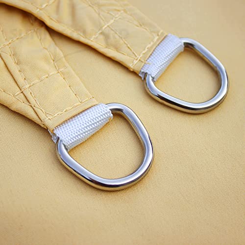 Toldo Vela de Sombra Triangular 3x3x3 m Impermeable a Prueba de Viento protección UV para Patio, Jardín, Exteriores, Terraza, Color Arena SUNNY GUARD