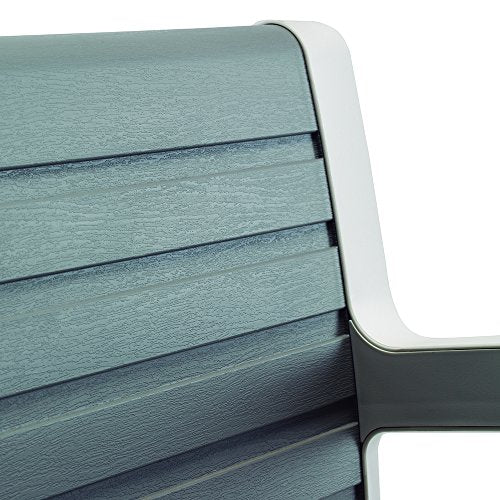 Detalle del respaldo del sillón del Conjunto de muebles de Jardín de Color Piedra | 2 sillones individuales, 1 sillón de 2 plazas y mesa baja | Fabricado en España con Materiales Reciclados. Miami | Shaf