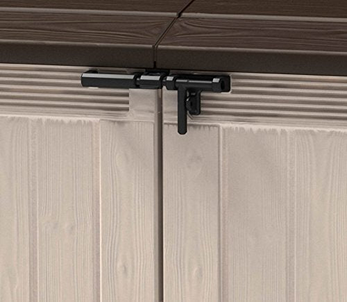 Detalle del pestillo de cierre del cobertizo grande Ultra Sio de Keter 