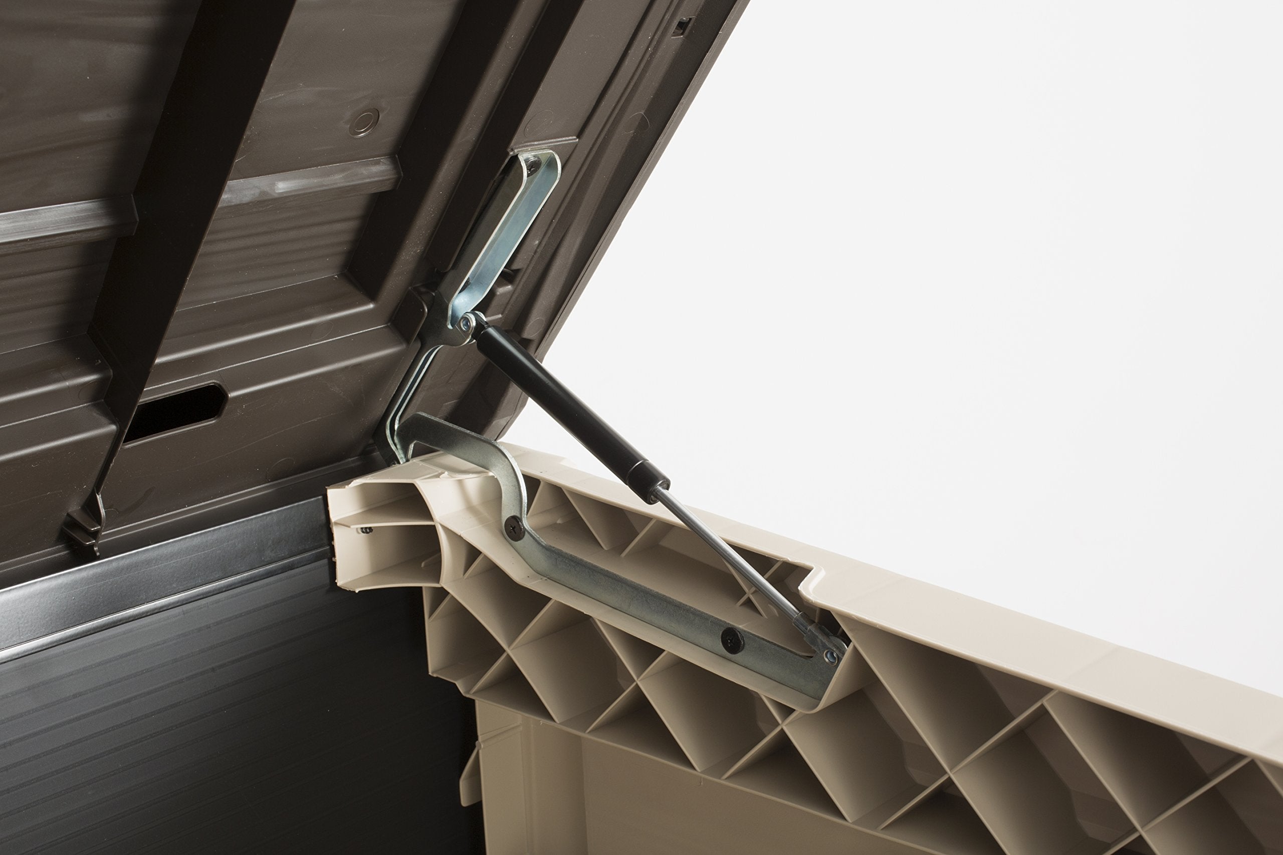 Cobertizo para exterior Keter Sio Max con Capacidad de 1200 litros, Color Beige y Marrón, 145.5 x 125 x 82  cm