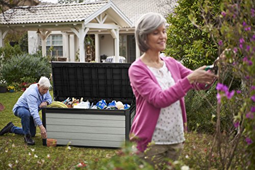 Arcón de Patio exterior Denali 150, 570 litros, gris, 151.7 x 72.5 x 70 cm. Keter | maxjardin