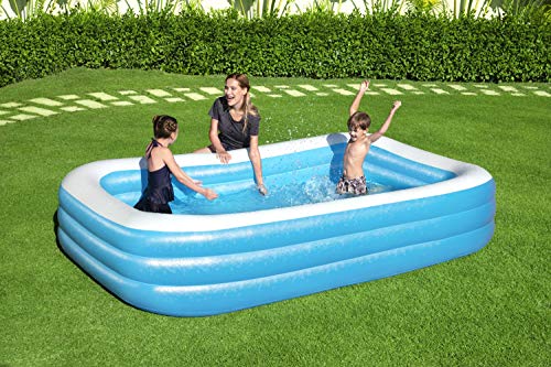 Piscina Hinchable Infantil Rectangular 305x183x56 cm. Vista en jardín. 54009 - BESTWAY