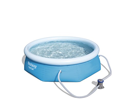 Piscina Desmontable Autoportante Fast Set 244x66 cm con Depuradora de cartucho de 1.249 litros/hora 【2.100 litros】57268. Bestway