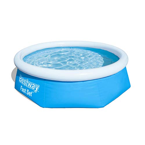 Vista general de Piscina inflable Desmontable Autoportante con válvula de drenaje, 244x66 cm 【2.300 litros】FastSet Pool.  Bestway