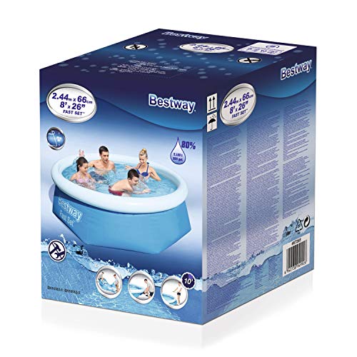 Packaging de Piscina inflable Desmontable Autoportante con válvula de drenaje, 244x66 cm 【2.300 litros】FastSet Pool.  Bestway
