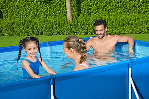 Piscina Desmontable Tubular, Azul de 3.500 litros. Medidas: 300x201x66 cm. Bestway Steel ProPool Media  - detalle - ambiente 5