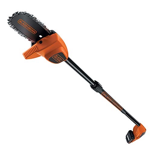 Motosierra con pértiga telescópica a batería 18V, 2Ah, espada 20 cm. GPC1820L20-QW. BLACK+DECKER
