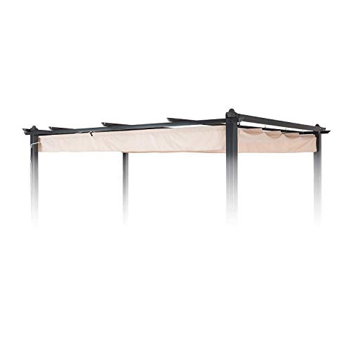 Toldo pérgola 3x4 de sustitución Blumfeldt Pantheon, Impermeable, para pérgola color Beige