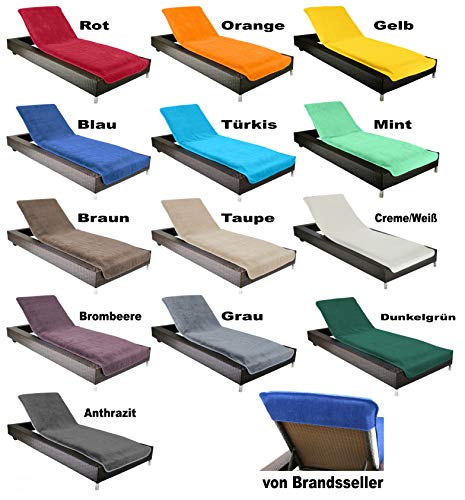 Colores disponibles de la Funda toalla para tumbona de playa y jardin, tejido de rizo 100 % algodon, 75x200cm Brandsseller