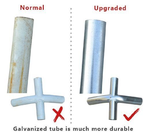 Carpa 6x4m 4 Paneles Laterales 6 Ventanas, Acero PE Blanco. Calidad de estructura galvanizada comparada. Outsunny