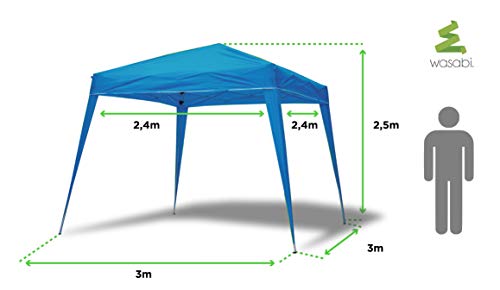 Carpa Plegable 3x3m de Acero y Cubierta de Tela Oxford Blanco. Medidas. Outsunn