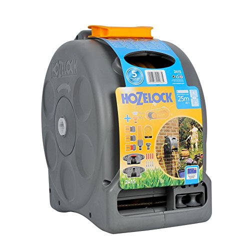 Carrete compacto con 25 m de manguera y todos los accesorios - listo para su uso.. Vista general.  Hozelock