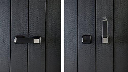 Caseta de jardín Exterior Fusion 287x229x252 cm Color marrón Keter. Detalle de cierre