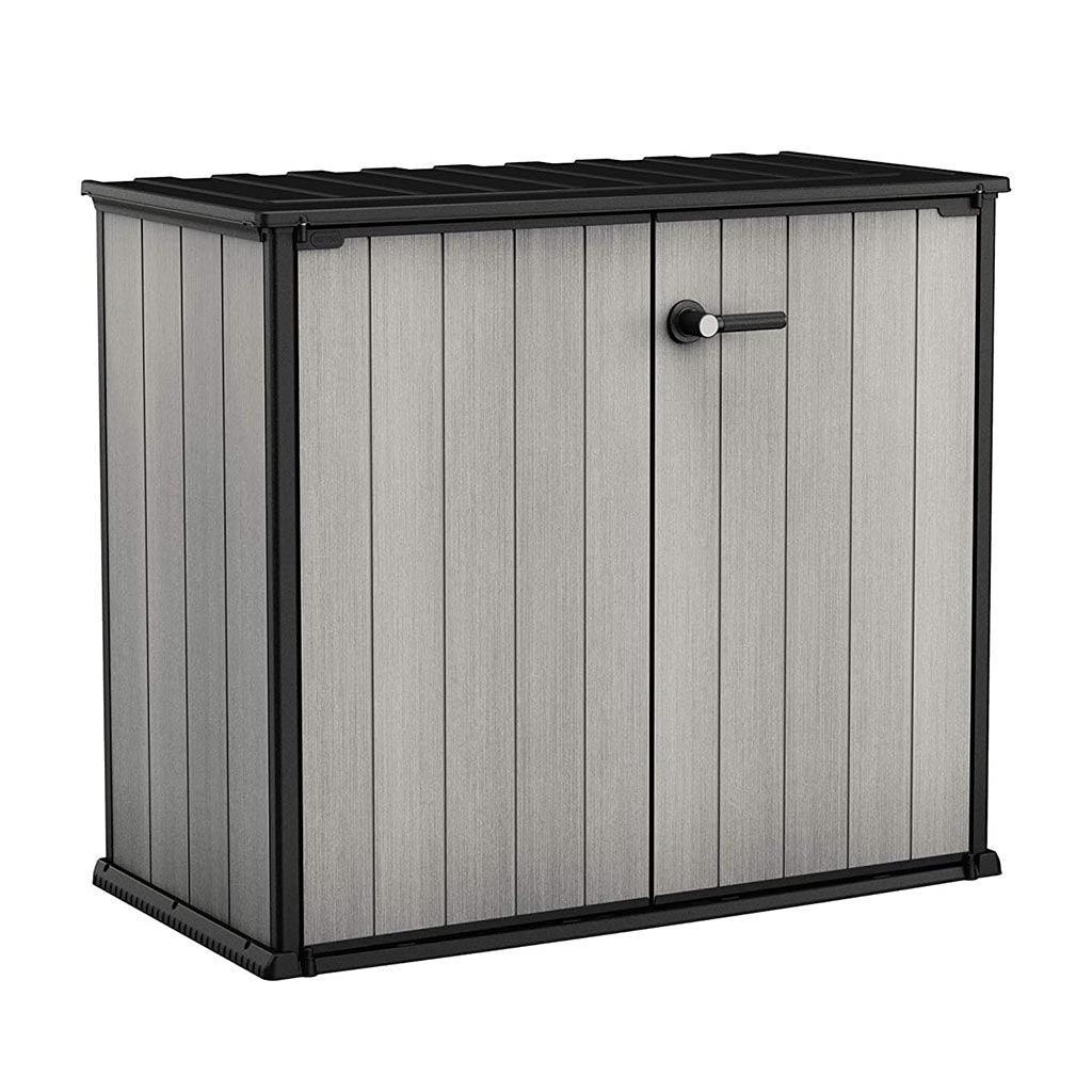 Cobertizo de jardín exterior Duotech Patio Store, Color gris. Vista general. Keter