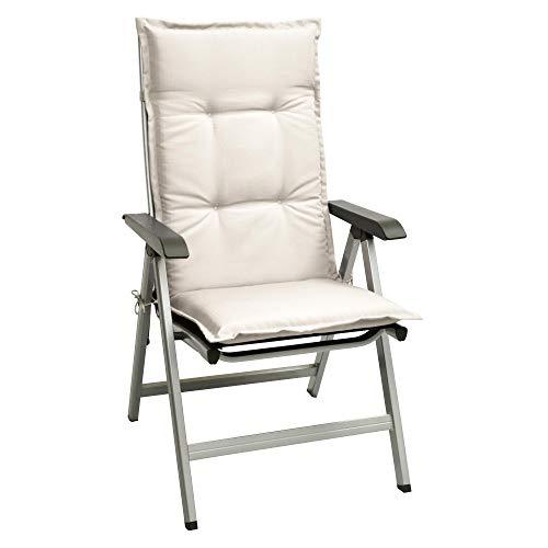 Cojín para sillas de Exterior, tumbonas, mecedoras o Asientos con Respaldo Alto Base HL 120x50x6 Placas compactas de gomaespuma Natural. Vista general. Beautissu | maxjardin