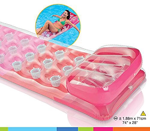 Detalle de modelo rosa de Colchoneta hinchable, 188 X 71 x 15 cm de vinilo grueso (0,28 mm) [modelo surtido]