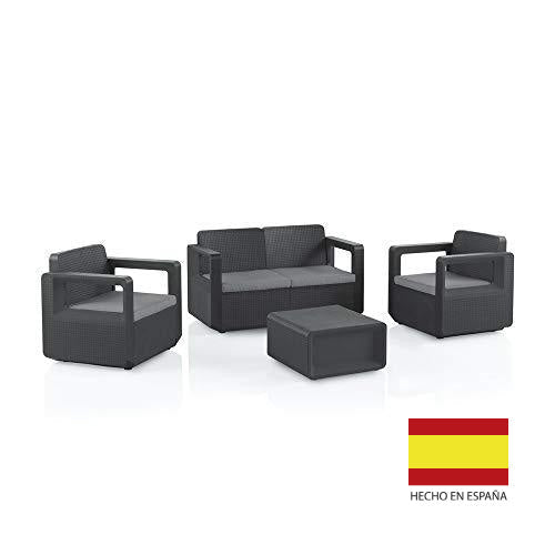 Conjunto Muebles Sofa 2 Plazas + 2 Sillones + mesa baja Venus. Hecho en España. Shaf