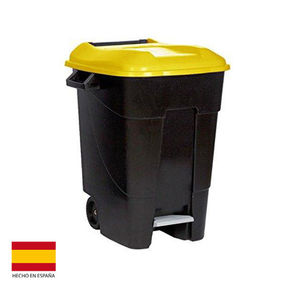Tayg 421013 Eco - Contenedor de Residuos Eco con Pedal, color Amarillo, 100 L | maxjardin