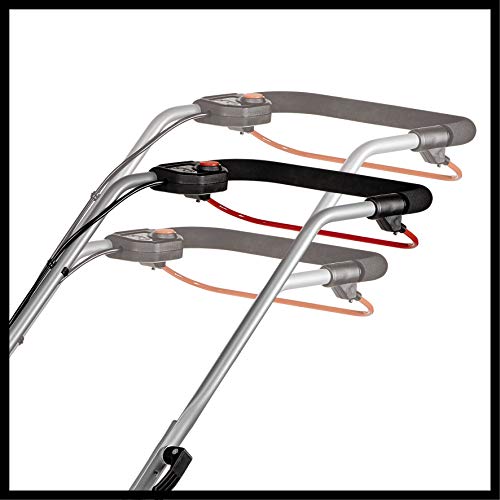 Cortacésped inalámbrico, batería GE-CM 18/33 Li familia Power X-Change (33cm anchura de corte). 3413260. Einhell. Detalle altura ajustable 3 posiciones.