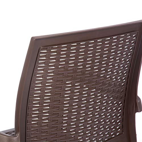 Detalle tenzado respaldo de silla de Conjunto Luxe de 6 SILLAS y 1 Mesa Caribe Chocolate. CREVICOSTA | maxjardin