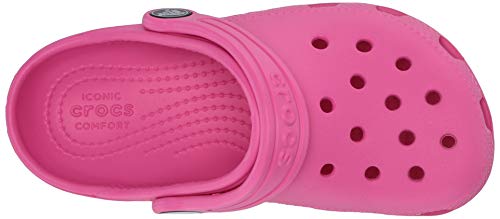Vista cenital de los Zuecos Crocs infantiles Classic Clog Kids Rosa Unisex