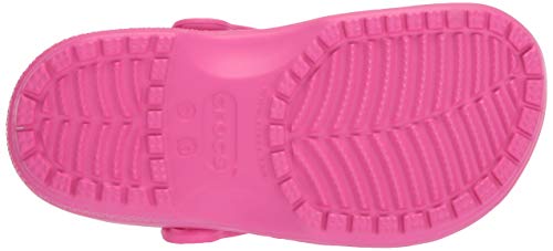 Vista de la suela de los Zuecos Unisex niños Classic Clog Kids Rosa. Crocs