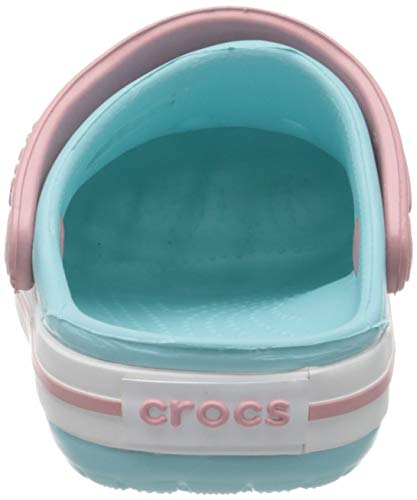 Vista trasera de Zuecos Crocs Crocband Clog K Unisex niños, Ice Blue/White, 23/24 EU | maxjardin