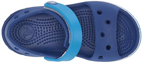 Vista cenital de Sandalias infantiles Crocs Unisex Azules (Cerulean Blue/Ocean), 19/20 EU. Crocband Sandal Kids