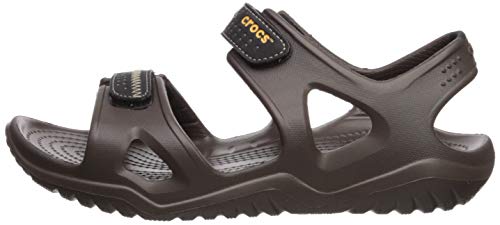 Perfil de las Sandalias de Hombre para caminar por el Río, Marrón (Espresso/Black), 45/46 EU. Swiftwater River Sandal M. Crocs