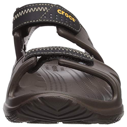 Vista frontal de las Sandalias de Hombre para caminar por el Río, Marrón (Espresso/Black), 45/46 EU. Swiftwater River Sandal M. Crocs