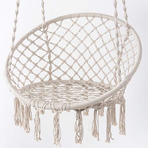 Vista cercana de la Silla Hamaca, Columpio Colgante, para Interior, Exterior, Peso máximo: 120 kg. D4P. Chihee