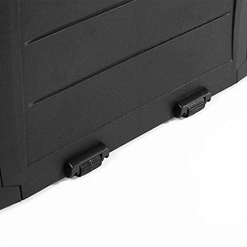 Baúl Antracita de almacenaje Marvel Plus. 270 litros almacenamiento. Accesorios de jardín arcón Cofre Banco Interior. Detalle de ruedas. Deuba Keter