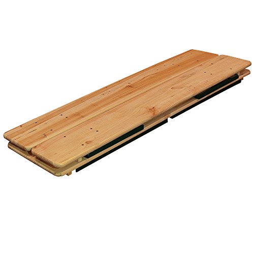 Juego plegado de la Mesa cervecera con Agujero para sombrilla y 2 Bancos. Set de 1 Mesa y 2 Bancos de Madera Pino Plegables  Eventos jardín. Casaria | maxjardin