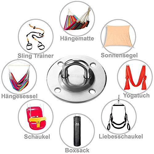 Diversidad de usos para el Soporte de techo para saco de boxeo con ganchos de fijación para pared, entrenamiento, suspensión o hamaca. EisEyen