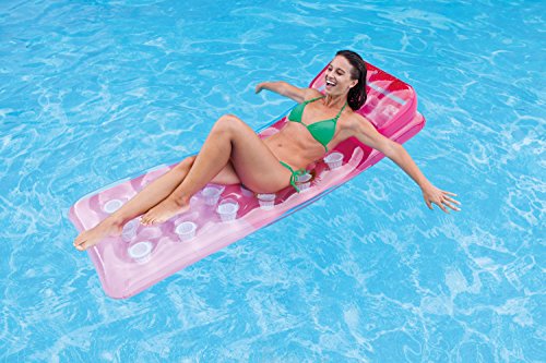 Modelo rosa en piscina de Colchoneta hinchable, 188 X 71 x 15 cm de vinilo grueso (0,28 mm) [modelo surtido]