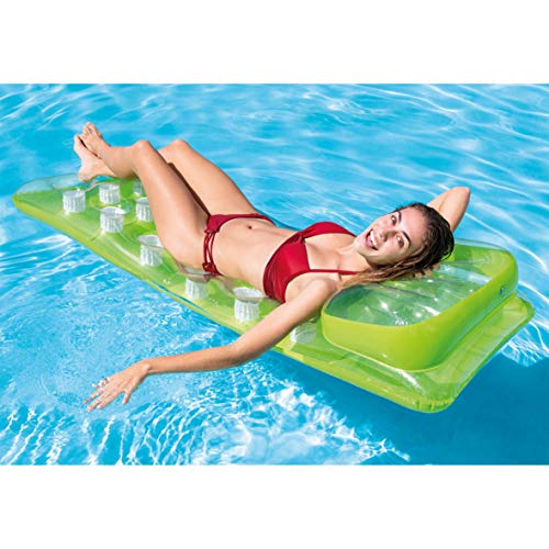 Modelo verde en piscina de Colchoneta hinchable, 188 X 71 x 15 cm de vinilo grueso (0,28 mm) [modelo surtido]