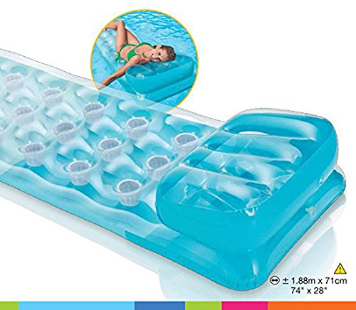 Detalle de modelo azul de Colchoneta hinchable, 188 X 71 x 15 cm de vinilo grueso (0,28 mm) [modelo surtido]
