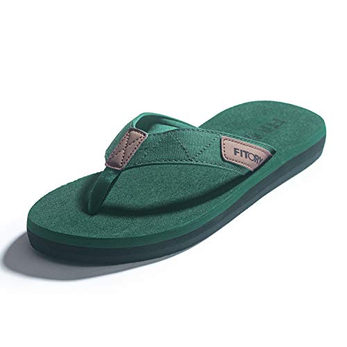 Chanclas de Hombre para la Playa. Cómodas de Verano para Interior o Exterior Verde Talla 48 EU. Sandalias. Vista general. FITORY